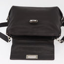 Salvatore Ferragamo Gancini Sofia Bag Leather 2way Bordeaux Silver Auth ARZ841-10