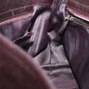 Salvatore Ferragamo Gancini Sofia Bag Leather 2way Bordeaux Silver Auth ARZ841-24