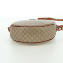 CELINE Macadam Canvas Shoulder Bag PVC Leather Beige Gold Auth ARZ842A-10