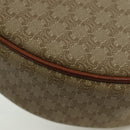 CELINE Macadam Canvas Shoulder Bag PVC Leather Beige Gold Auth ARZ842A-13