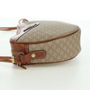 CELINE Macadam Canvas Shoulder Bag PVC Leather Beige Gold Auth ARZ842A-4