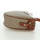 CELINE Macadam Canvas Shoulder Bag PVC Leather Beige Gold Auth ARZ842A-5