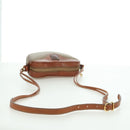 CELINE Macadam Canvas Shoulder Bag PVC Leather Beige Gold Auth ARZ842A-7