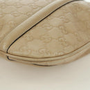 GUCCI GG Canvas Guccissima Shoulder Bag Leather Beige Gold 162740 Auth ARZ847V-11