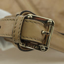 GUCCI GG Canvas Guccissima Shoulder Bag Leather Beige Gold 162740 Auth ARZ847V-15