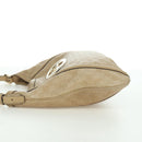 GUCCI GG Canvas Guccissima Shoulder Bag Leather Beige Gold 162740 Auth ARZ847V-4