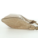 GUCCI GG Canvas Guccissima Shoulder Bag Leather Beige Gold 162740 Auth ARZ847V-5