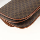 CELINE Macadam Canvas Shoulder Bag PVC Leather Brown Gold Auth ARZ848-17
