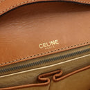 CELINE Macadam Canvas Shoulder Bag PVC Leather Brown Gold Auth ARZ848-19