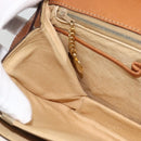 CELINE Macadam Canvas Shoulder Bag PVC Leather Brown Gold Auth ARZ848-21
