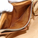 CELINE Macadam Canvas Shoulder Bag PVC Leather Brown Gold Auth ARZ848-11