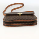 CELINE Macadam Canvas Shoulder Bag PVC Leather Brown Gold Auth ARZ848-5