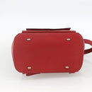 CELINE Backpack Leather Red Gold Auth ARZ853-5