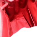 CELINE Backpack Leather Red Gold Auth ARZ853-20