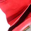 CELINE Backpack Leather Red Gold Auth ARZ853-21