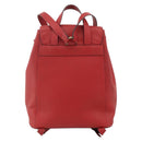 CELINE Backpack Leather Red Gold Auth ARZ853-2