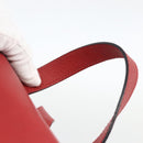 CELINE Backpack Leather Red Gold Auth ARZ853-8