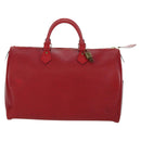 LOUIS VUITTON Epi Speedy 35 Hand Bag Castilian Red M42997 LV Auth ARZ854V-13