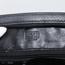 LOEWE Anagram Hand Bag Leather 2way Black Gold Auth ARZ855-20