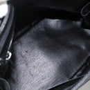 LOEWE Anagram Hand Bag Leather 2way Black Gold Auth ARZ855-10