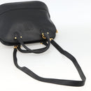 LOEWE Anagram Hand Bag Leather 2way Black Gold Auth ARZ855-8