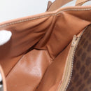 CELINE Macadam Canvas Shoulder Bag PVC Leather Brown Gold Auth ARZ857-20