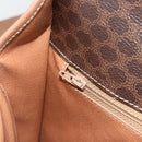 CELINE Macadam Canvas Shoulder Bag PVC Leather Brown Gold Auth ARZ857-21