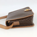 CELINE Macadam Canvas Shoulder Bag PVC Leather Brown Gold Auth ARZ857-3