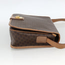 CELINE Macadam Canvas Shoulder Bag PVC Leather Brown Gold Auth ARZ857-4