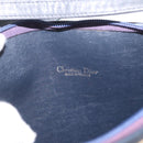 Christian Dior Trotter Canvas Shoulder Bag Navy Gold Auth ARZ859-11