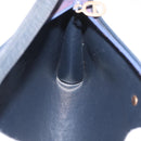 Christian Dior Trotter Canvas Shoulder Bag Navy Gold Auth ARZ859-18