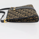 Christian Dior Trotter Canvas Shoulder Bag Navy Gold Auth ARZ859-4