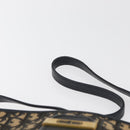 Christian Dior Trotter Canvas Shoulder Bag Navy Gold Auth ARZ859-14