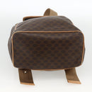 CELINE Macadam Canvas Backpack PVC Leather Brown Gold Auth ARZ862-5