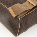 CELINE Macadam Canvas Backpack PVC Leather Brown Gold Auth ARZ862-17