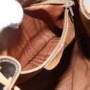 CELINE Macadam Canvas Backpack PVC Leather Brown Gold Auth ARZ862-21
