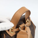 CELINE Macadam Canvas Backpack PVC Leather Brown Gold Auth ARZ862-7