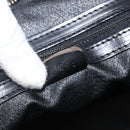 CELINE Macadam Canvas Hand Bag PVC Leather 2way Black Gold Auth ARZ869A-23