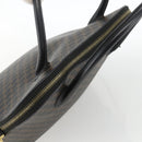 CELINE Macadam Canvas Hand Bag PVC Leather 2way Black Gold Auth ARZ869A-6