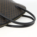 CELINE Macadam Canvas Hand Bag PVC Leather 2way Black Gold Auth ARZ869A-7