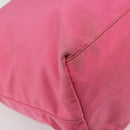 PRADA Tote Bag Nylon Pink Silver Auth ARZ877-14