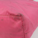 PRADA Tote Bag Nylon Pink Silver Auth ARZ877-15