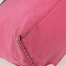PRADA Tote Bag Nylon Pink Silver Auth ARZ877-16