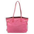 PRADA Tote Bag Nylon Pink Silver Auth ARZ877-2
