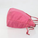 PRADA Tote Bag Nylon Pink Silver Auth ARZ877-3