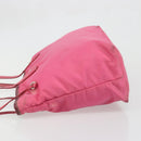 PRADA Tote Bag Nylon Pink Silver Auth ARZ877-4