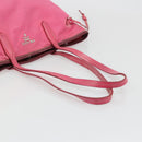 PRADA Tote Bag Nylon Pink Silver Auth ARZ877-7