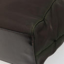 PRADA Hand Bag Nylon Brown Silver Auth ARZ881-9