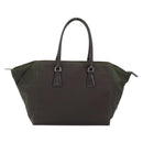 PRADA Hand Bag Nylon Brown Silver Auth ARZ881-2
