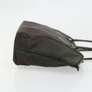 PRADA Hand Bag Nylon Brown Silver Auth ARZ881-3